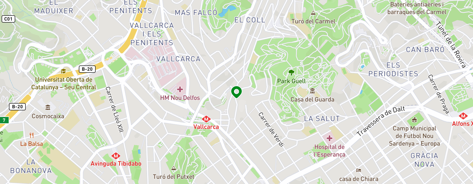 calle-mare-de-deu-del-coll-238 map