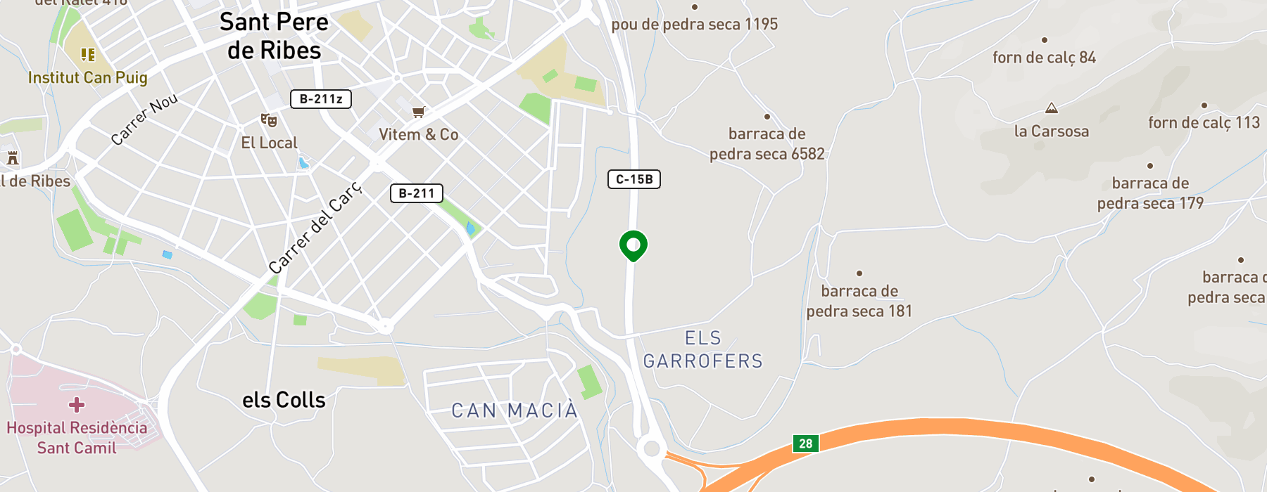 carretera-les-cards map