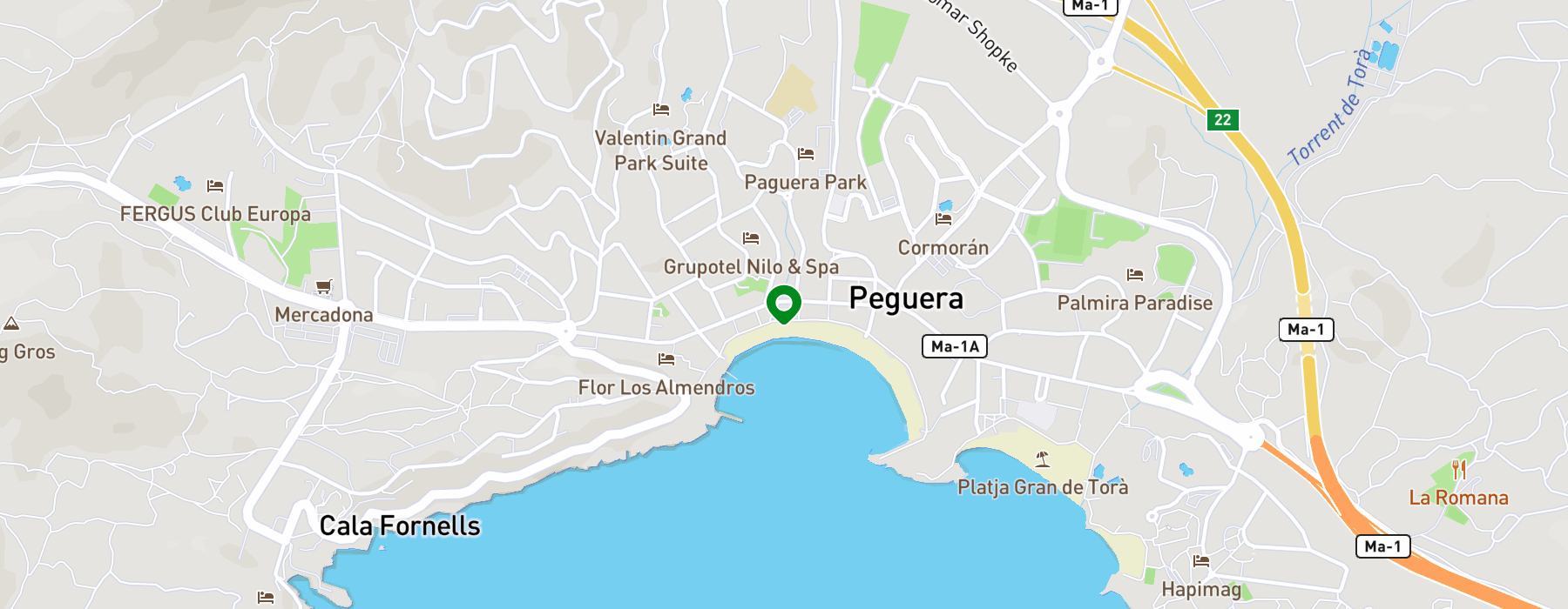 avenidada-paguera-52-bj-local-4 map