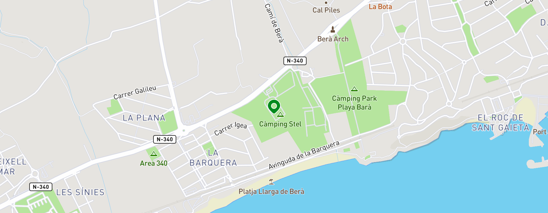 carretera-n-340-km-01182-camping-stel map